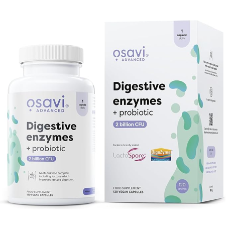 Enzymes digestives & Probiotique - 60 gélules vegan